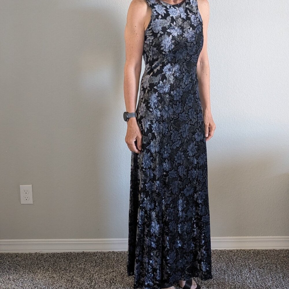 Vintage Regine Floral floor length evening gown